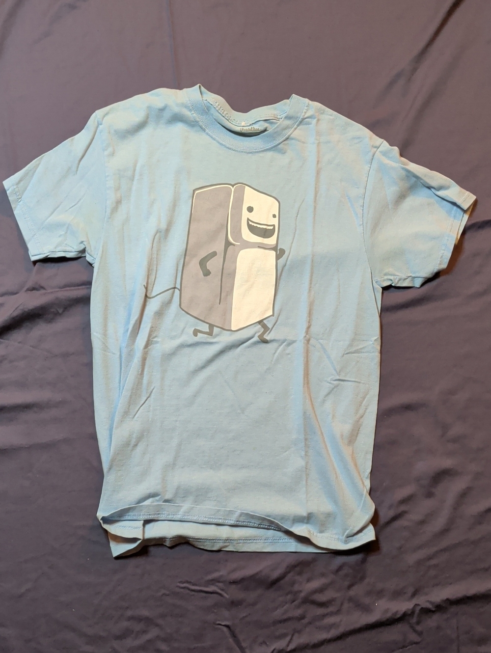Threadless Light Blue Graphic Tee - Refrigerator Running